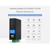 2-Ch RS485 to Ethernet Converter Industrial Isolated Serial Server, 2-Ch