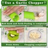 Garlic Press Stainless Steel, Garlic Mincer Tool with Storage Container,