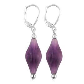 CRYSTALIS Amethyst Gemstone Earring Set, Dainty Pair Jewelry for Women, Natural Carved Beads, Chakra Crystal, Wardrobe Essential Jewelry, 925 Sterling Silver