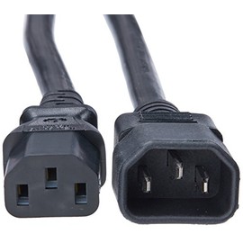 C2G Power Cord, Short Extension Cord, Power Extension Cord, 14 AWG, Black, 6 Feet (1.82 Meters), Cables to Go 30823