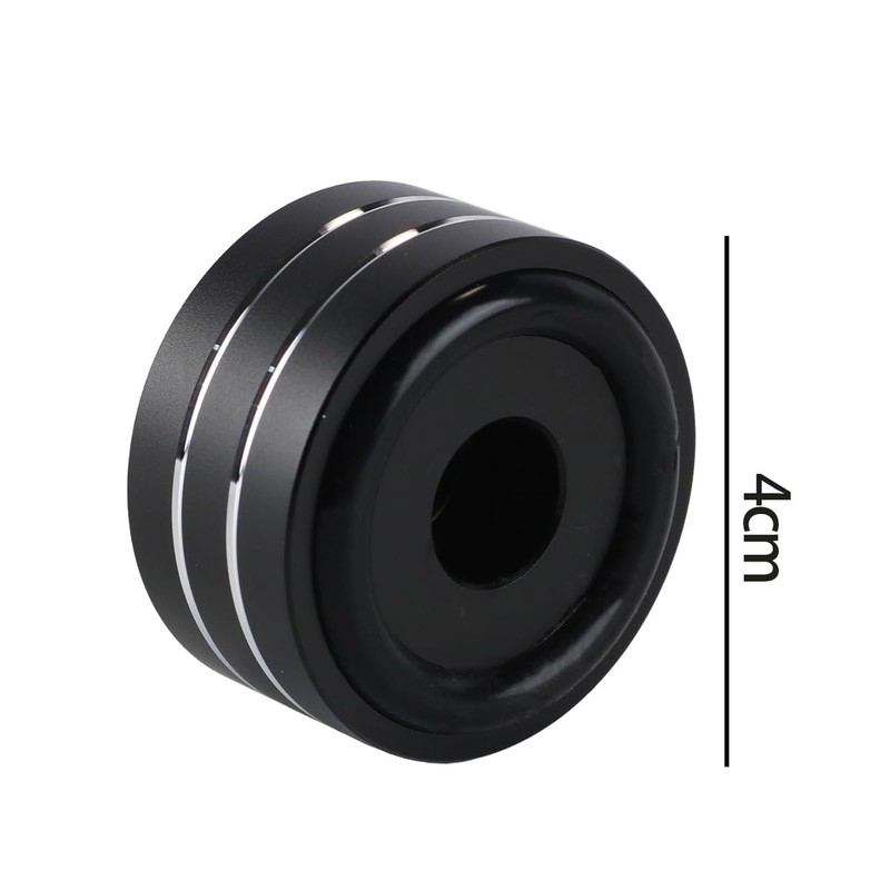 Gorise 4 Pieces Black Aluminum Alloy Speaker Shock Absorbing Feet