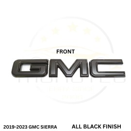 Unbranded Front & Rear Emblem Black Fit For 2019-2023 GMC Sierra 1500 2500HD 3500HD