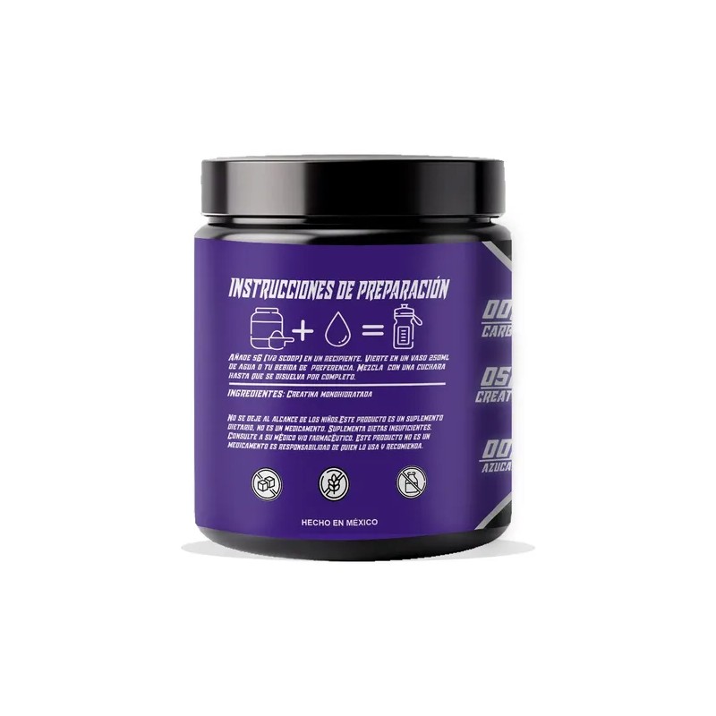 Creatina Monohidratada 500gm En Polvo Wolf Varios Sabores