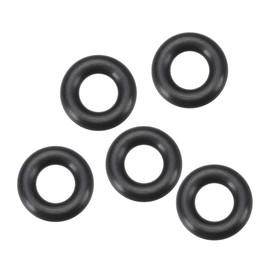 sourcing map Fluororubber O-Rings Ring Seal Black 10 mm x 17 mm x 3.5 mm Pack of 5