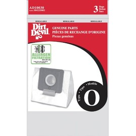 Dirt Devil Type O Allergen Vacuum Bags (3-Pack), AD10030