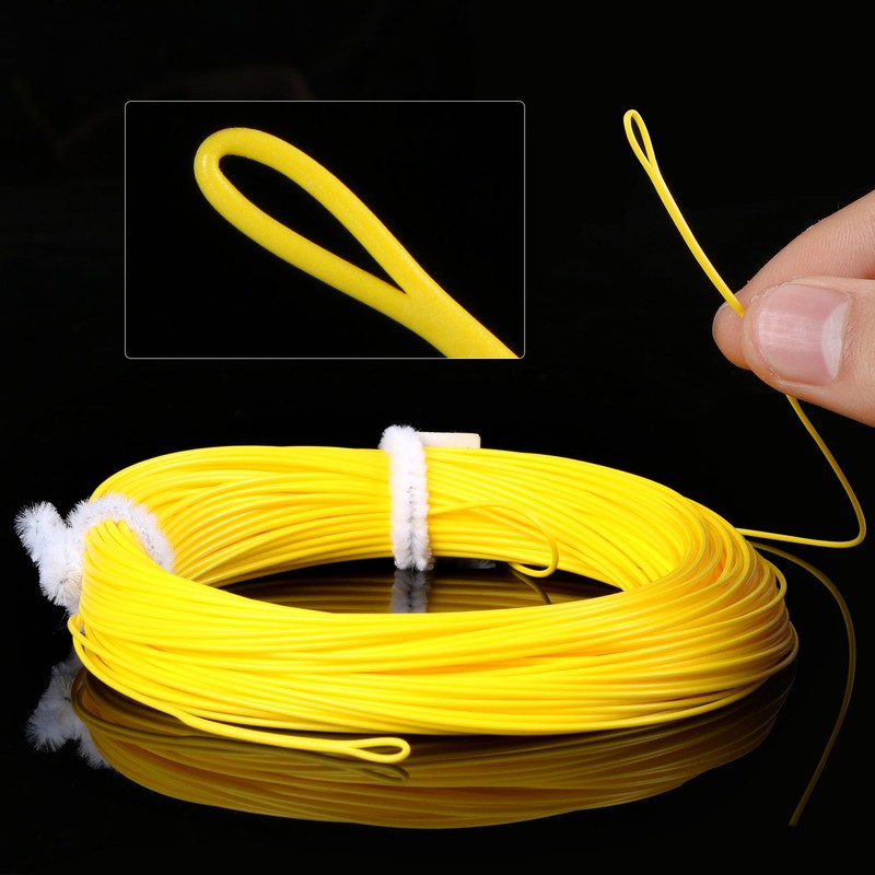 Anglerbasics Fly Line Floating Fishing Stream Weight Forward Yellow with