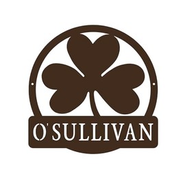 Monogram Shamrock, Shamrock Door Hanger, Shamrock, St Patrick's Day Decor, Irish, Spring Wreath, Metal Signs (Roman Bronze, 32")