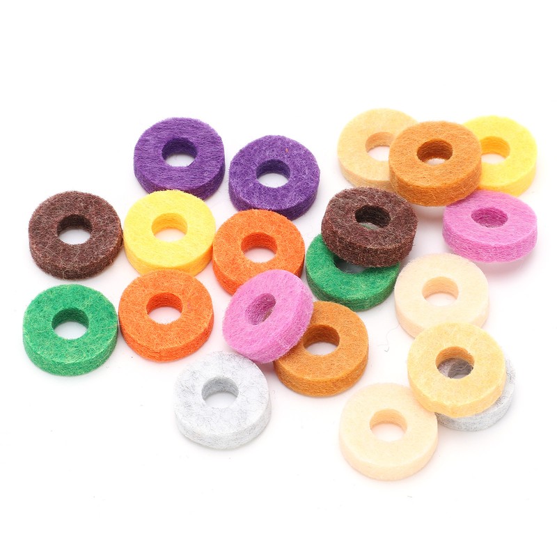 20Pcs Drum Cymbal Felt Multicolour Pad Instrument Accessory Replacement Part