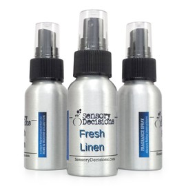 Fresh Linen Fragrance Room Spray - Fresh Linen Home Scent, by Sensory Decisions (three bottles)