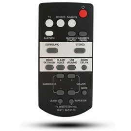 Replacement Remote Control Compatible with Yamaha YAS203 FSR71 ZK72120 ZK721200 Sound Bar System