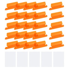 QUARKZMAN Hängende Registerreiter 2-Zoll-Registerreiter und Einsätze aus Kunststoff für hängende Aktenordner Orange 150 Stück