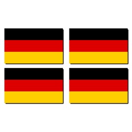 Sticker 150 x 90 mm Pack of 4 Germany Flag for Car, Laptop and More for Car, Suitcase, Laptop and More