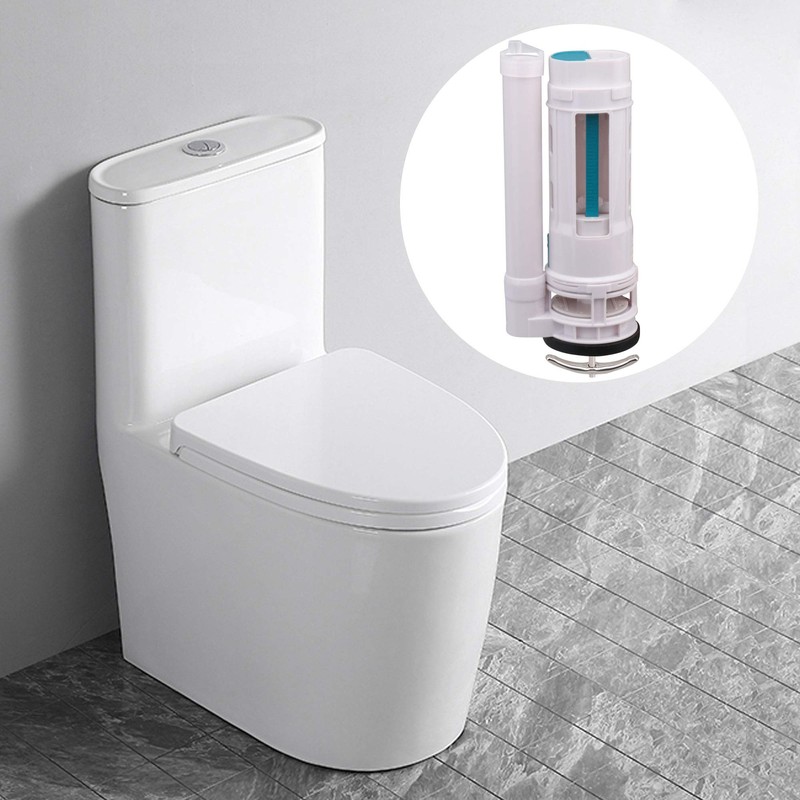 Mxfans ABS Toilet Cistern Dual Flush Push Button Valve 9.84inch