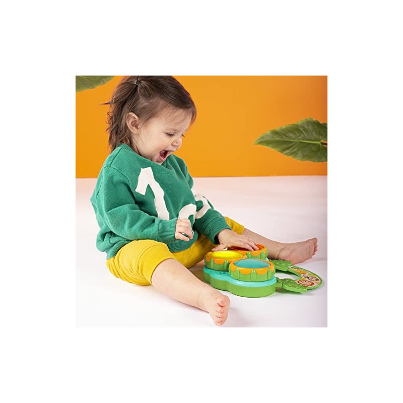 Bright Starts Safari Beats - Tambor musical de juguete con