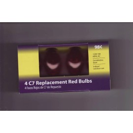 Light Keeper Pro 4 Pack  RED   C7   Replacement Bulbs Lights  for Wedding  Party  Christmas Patio