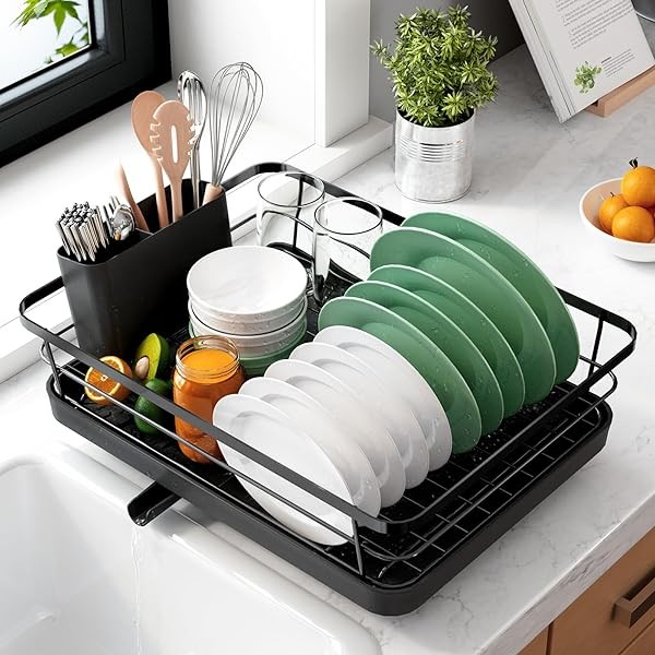 Kitsure Dish Drying Rack- Space-Saving Dish Rack, Dish Racks for
