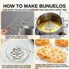 MUMSUNG Bunuelos Mold with Handle, 304 Stainless steel Rosette Maker