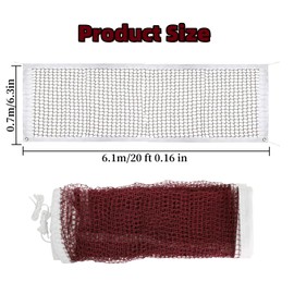 Badminton Net, 6.1 x 0.76 m Badminton Nets, Portable Volleyball Net, Volleyball Net, Adjustable Badminton Net for Outdoor Sports, Garden, Backyard, Beach (Red)
