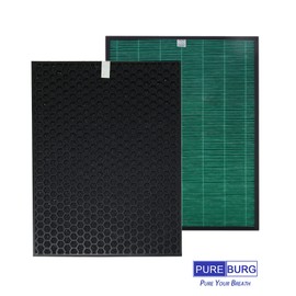 PUREBURG Replaecment Filter Set Compatible with Coway Airmega Jet AP-1220B Air Purifier, H13 HEPA + Deodorization Filter