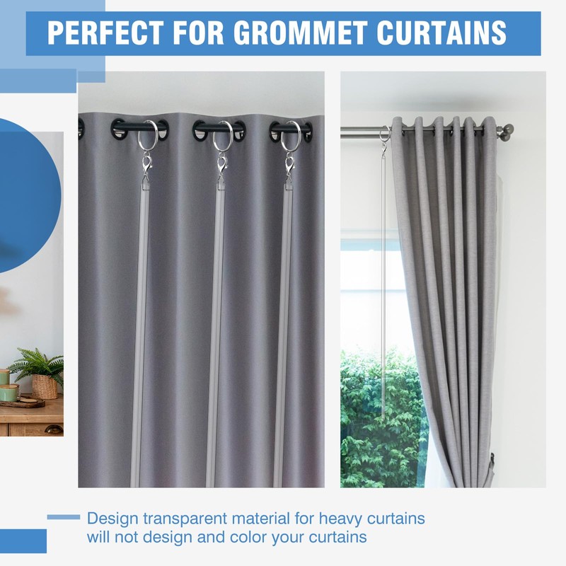 DoubleFill 4 Pack Acrylic Curtain Pull Wand 46 Inch Clear