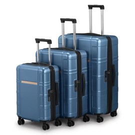 LJLB Effortless Travel with Expandable Luggage Suitcase Set, Durable PC+ABS Material, 3 Pieces, Stylish Spinner Design