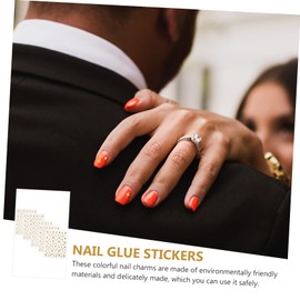 WOONEKY Gorgeous Nail Art Stickers Gems 5 Sheets DIY Simple Nail Decal for Home or Salon