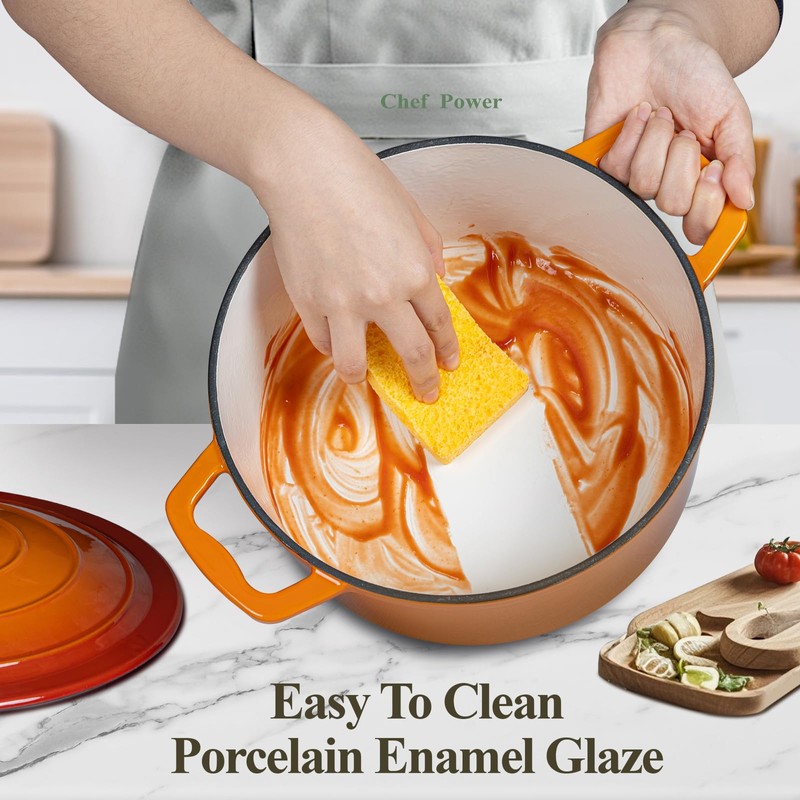 Chef Power Enameled Cast Iron Dutch Oven Pot with Lid