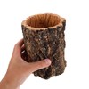Natural Cork Bark Round Reptile Hideout-Hollow Tree Trunk Climbing Hide-Wooden