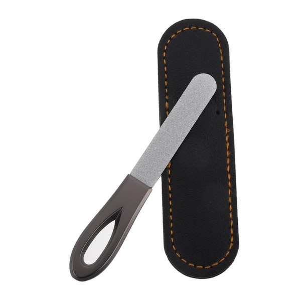 FOMIYES 1set Double-sided Nail File Handle Zinc Aluminium Nail Shaper