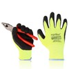 FUZZIO 12 Pairs Fluorescent Ogrifox Shrink Latex Coated Work Gloves