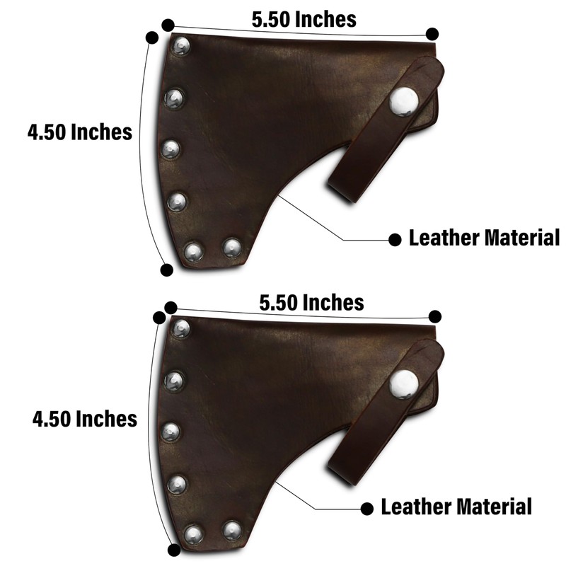 Genuine Leather Axe Head Cover - Hatchet Sheath for Outdoor