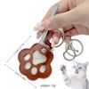 6 Piece Pet Memory Set, Cat Paw Keyring with Tweezers,