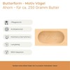Hofmeister Holzwaren, butter mold, square, 250 grams, 2 BIRDS, made