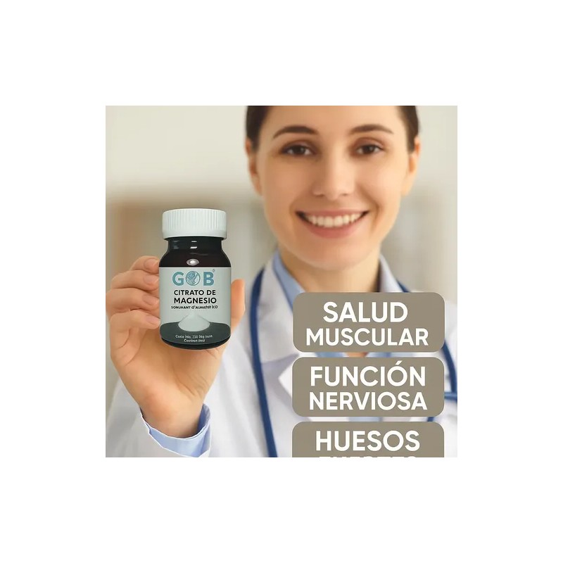 Citrato De Magnesio - 60 Cápsulas - Suplemento Alimenticio Sabor