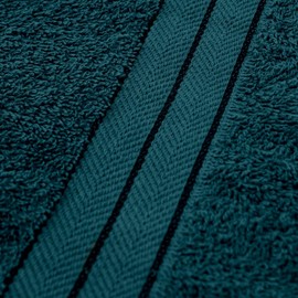 Brentfords Bathroom Towels Teal Green, Ultra Soft Feel Hand Towels 100% Cotton Highly Absorbent Hand Towels for Kitchen First Home Essentials Towel Pack, 2 Piece