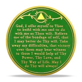 Imasoner 1 Month Sobriety Coin Gift | Dancing Tree Woman AA Coin - HA AA Chip Medallion with Serenity Prayer | Narcotics Alcoholics Anonymous Gifts for Anniversary Month for Men & Women in Recovery