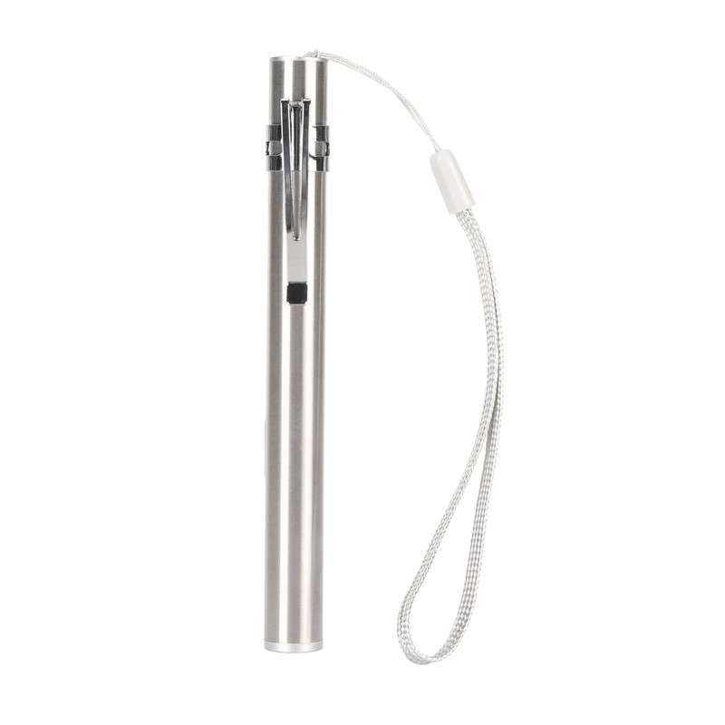 2Pcs Mini Flashlight Pocket Clip Stainless Steel ABS Rechargeable 600mAh