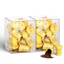 CheerfulGoat Instant Cold Brew Coffee – Speciality Javy Coffee Extract 100% Arabica, Freeze-Dried, No Sugar, No Additives, Low Acid, Healthy for Iced & Hot Coffee, Singapore Coffee, 30 Servings