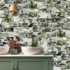 Vamos Tile 100-Piece Glossy Ice Green Peel and Stick Backsplash