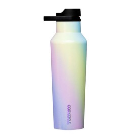 Corkcicle Insulated Canteen Travel Water Bottle, Triple Insulated Stainless Steel, Easy Grip Straw Mouth, Keeps Beverages Cold for 25 Hours or Warm for 12 Hours, 20 oz, Rainbow Unicorn