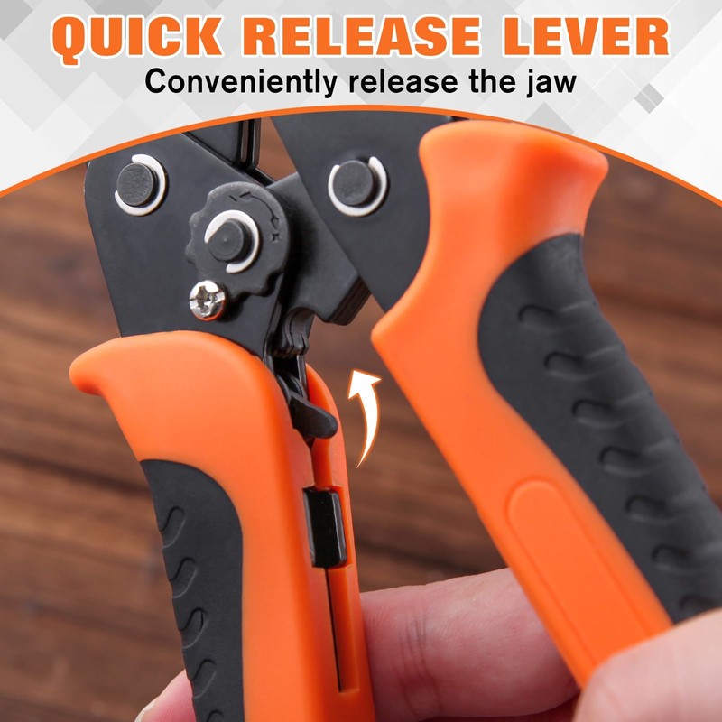 LEONTOOL 9 PCS Ratcheting Crimping Tool Kit - Quick Change