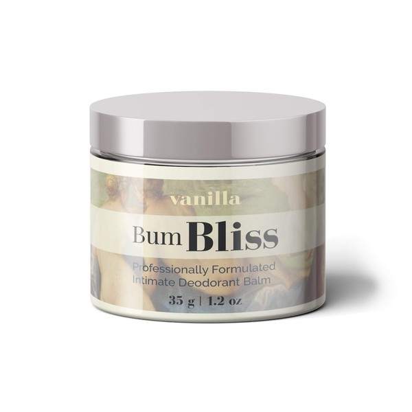 Bum Bliss Intimate Deodorant Balm -(Vanilla) Odor Neutralizer for your Bum, Privates & Armpits - No Peroxide, No Rinse, Gentle Leave-In Formula that Works Instantly - For Fans of Comfort