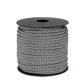7 Strand Core 550lb Paracord Parachute Cord Lanyard Mil Spec Type III - 4mm 165 Feet Spool of Paracord String Braided Accessories, Silver and Black