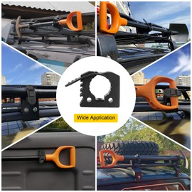 GLOBLED Quick Release Rubber Clamp Fits 1-1/10''-1-3/10'' Diameter Or Round Tube Shovel Mount For Trucks UTV ATV Boat 4X4 Vans (8)