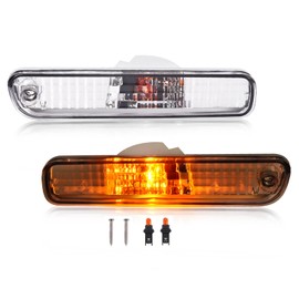 HECASA Rear Side Marker Light Compatible with 1992-2002 Honda Accord Coupe/Sedan/Prelude Bumper Marker Lamp Driver & Passenger Side - Clear Lens