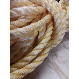 Valley 3/4" x 100 ft. Twisted Polypropylen rope. High Quality. Light Yellow . US Made