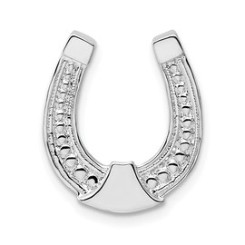Million Charms 925 Sterling Silver Polished Horseshoe Chain Slide