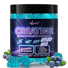 Gomitas de monohidrato de creatina complejo de 8500 mg para hombres y mujeres, suplemento de monohidrato de creatina para el crecimiento muscular, fue