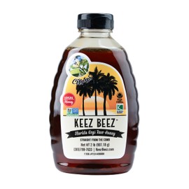 KEEZ BEEZ 100% Natural Raw Gold Honey – Citrus 32 fl oz (2 lb) in Squeeze Bottle – Organic, Non-GMO, Kosher Certified, Bulk Family Size, Light and Sweet, Ideal for Recipes and Drizzling