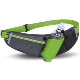 NEUSOP Belt Bag Hydration Belt Sports Running Belt with Water Bottle Bum Bag for Men Women Belt Bag Sports Hydration Belt Waistpacks for Outdoors Fitness Marathon Jogging Cycling, Green